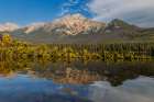 Pyramid Mountain and Pyramid Lake, Jasper National Park. Alberta, Canada Art Print